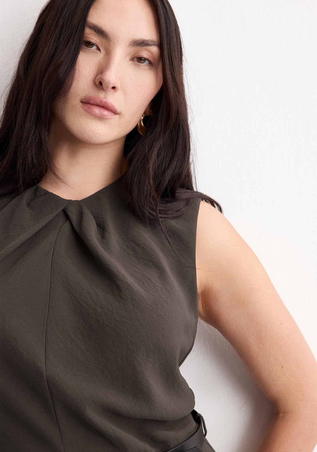 Belted Jumpsuit - Brown