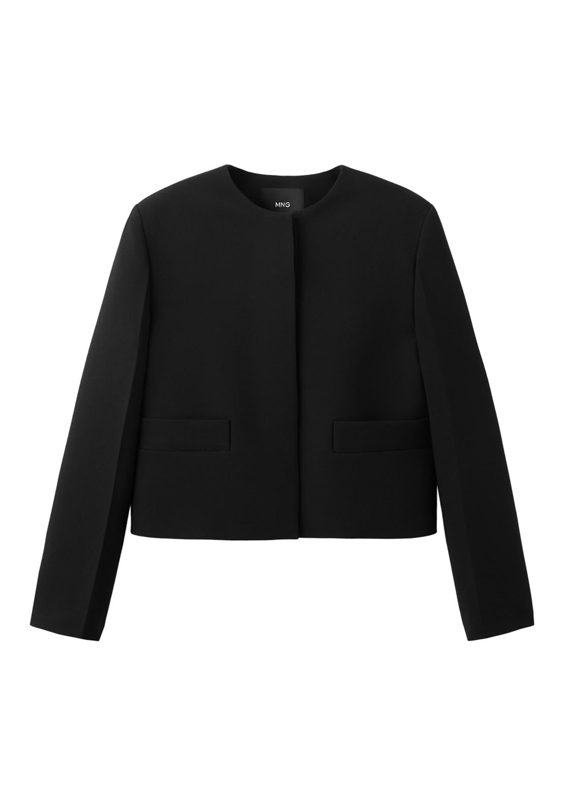 Crop Suit Blazer - Black