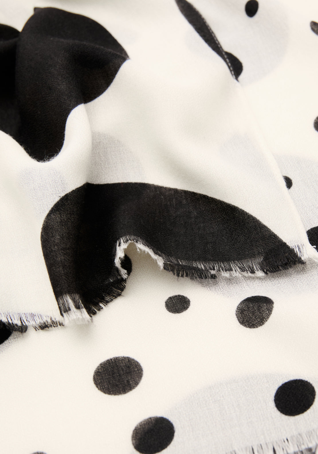 Polka Dot Scarf - Cream