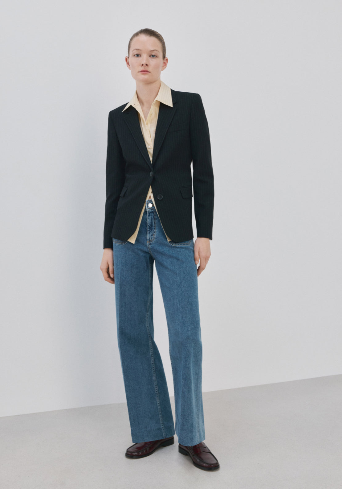 Mango Wide Fit Jeans With Pockets - Blue 5 Shaws Department Stores