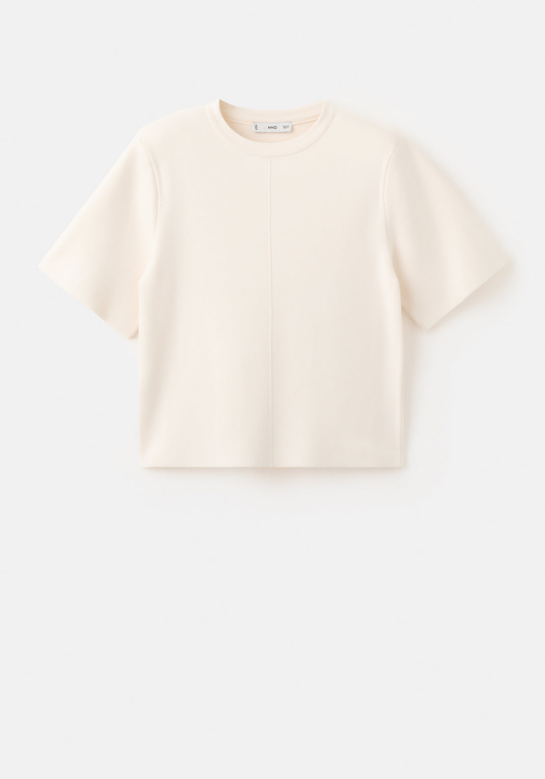 Short Sleeved Knitted Sweater - Cream