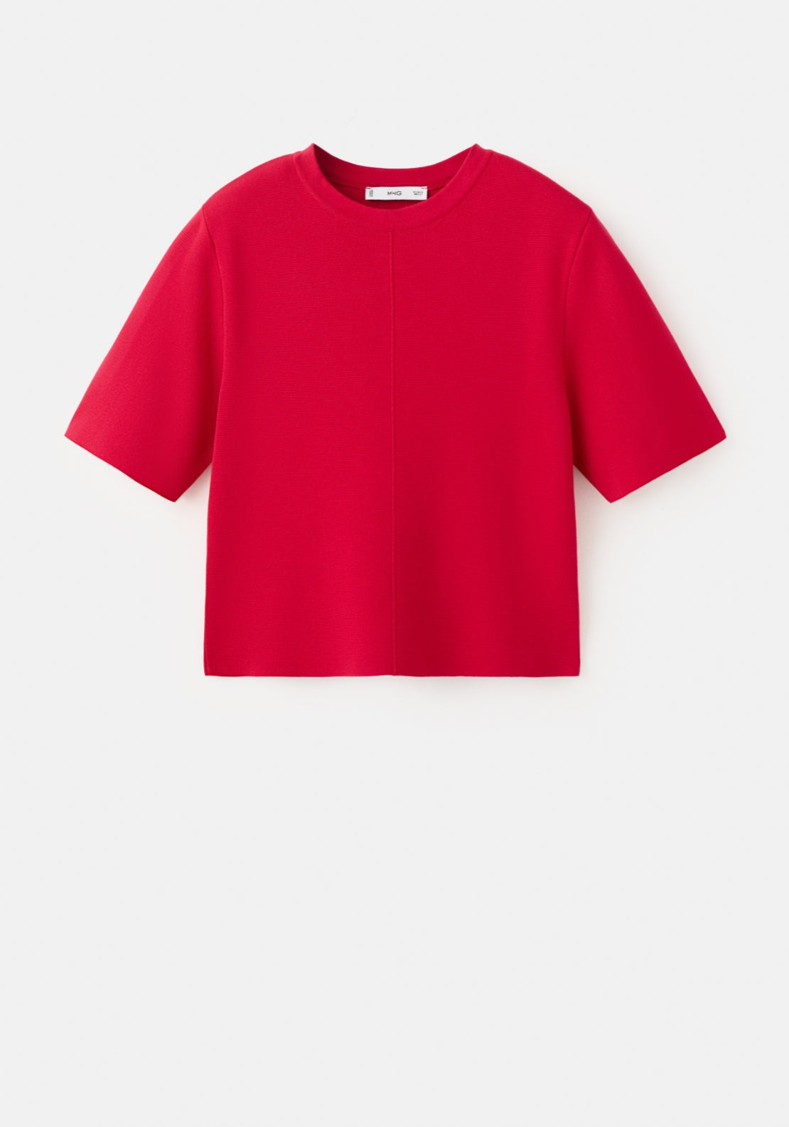 Mango Short Sleeved Knitted Sweater - Red 5 Shaws Department Stores