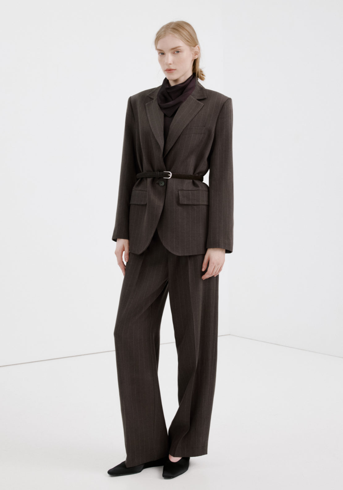 Lyocell Suit Trousers - Brown
