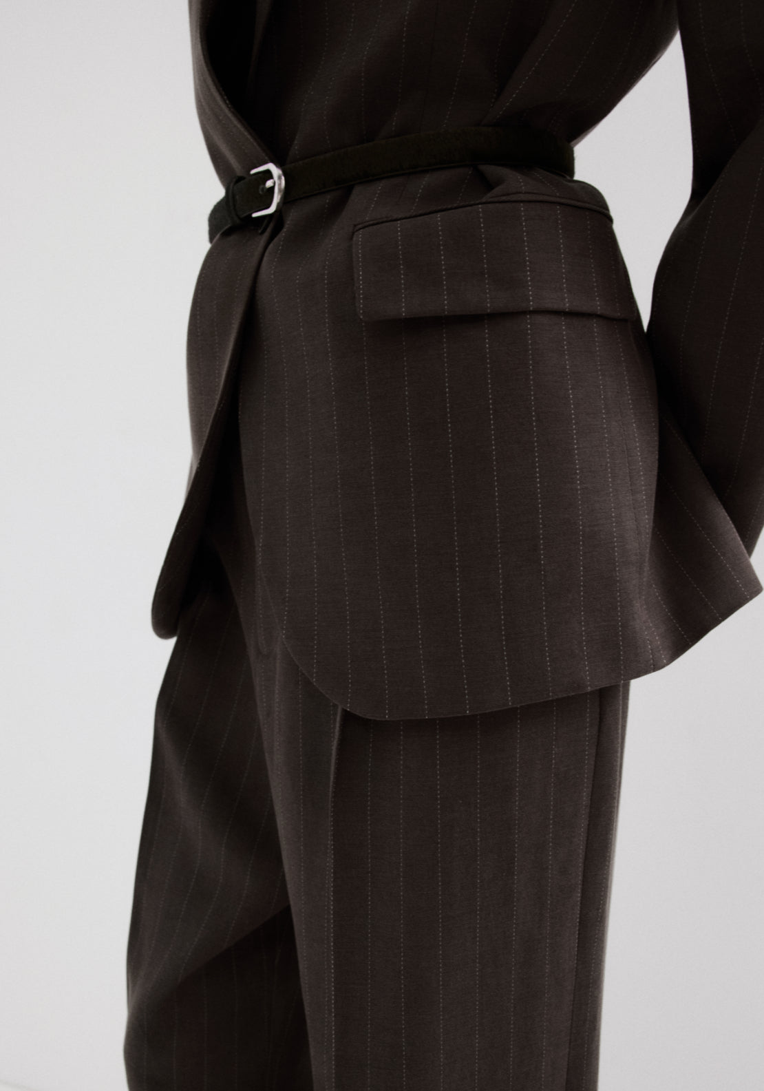 Lyocell Suit Trousers - Brown