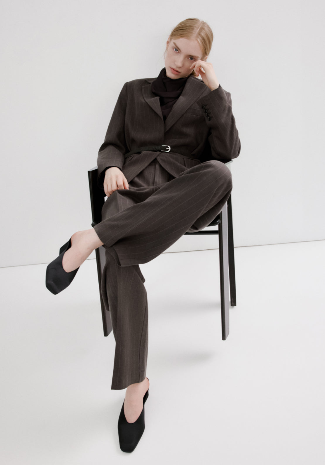 Lyocell Suit Trousers - Brown