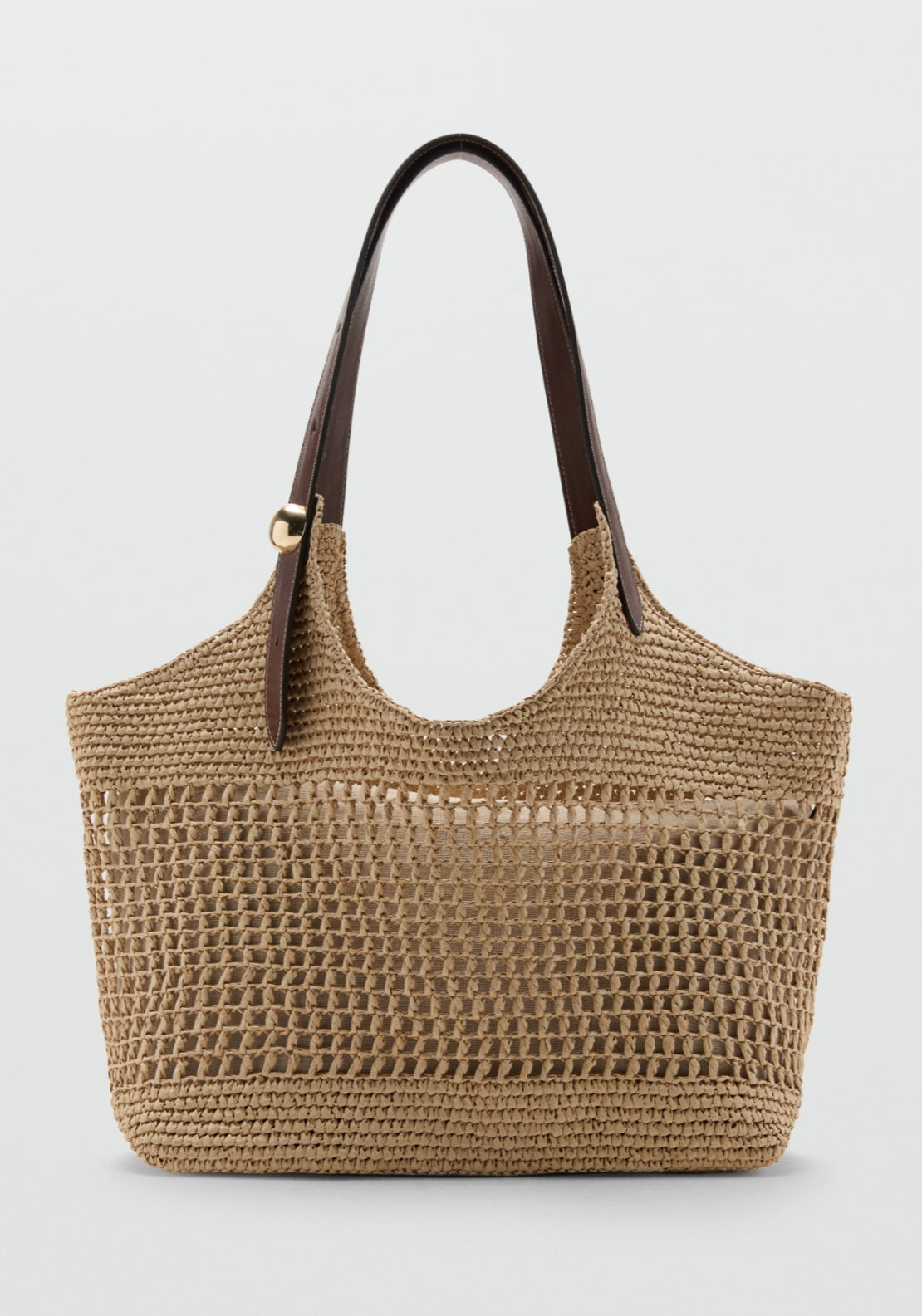Natural Fibre Tote Bag - Beige