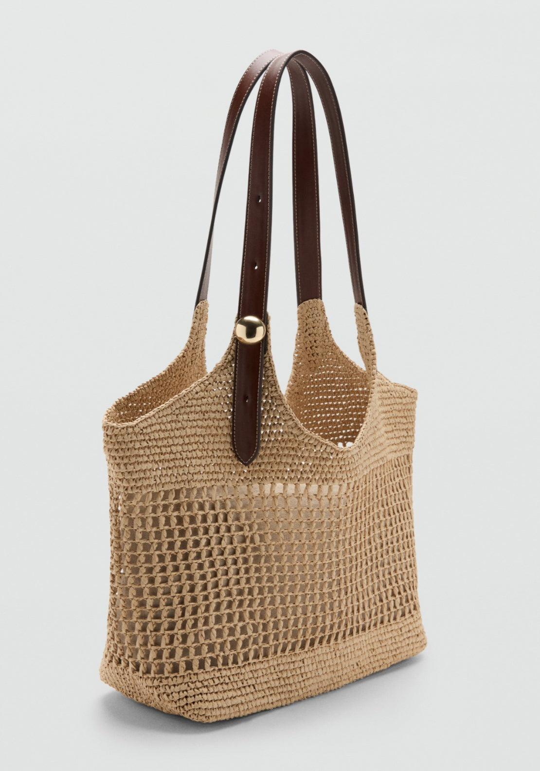 Natural Fibre Tote Bag - Beige