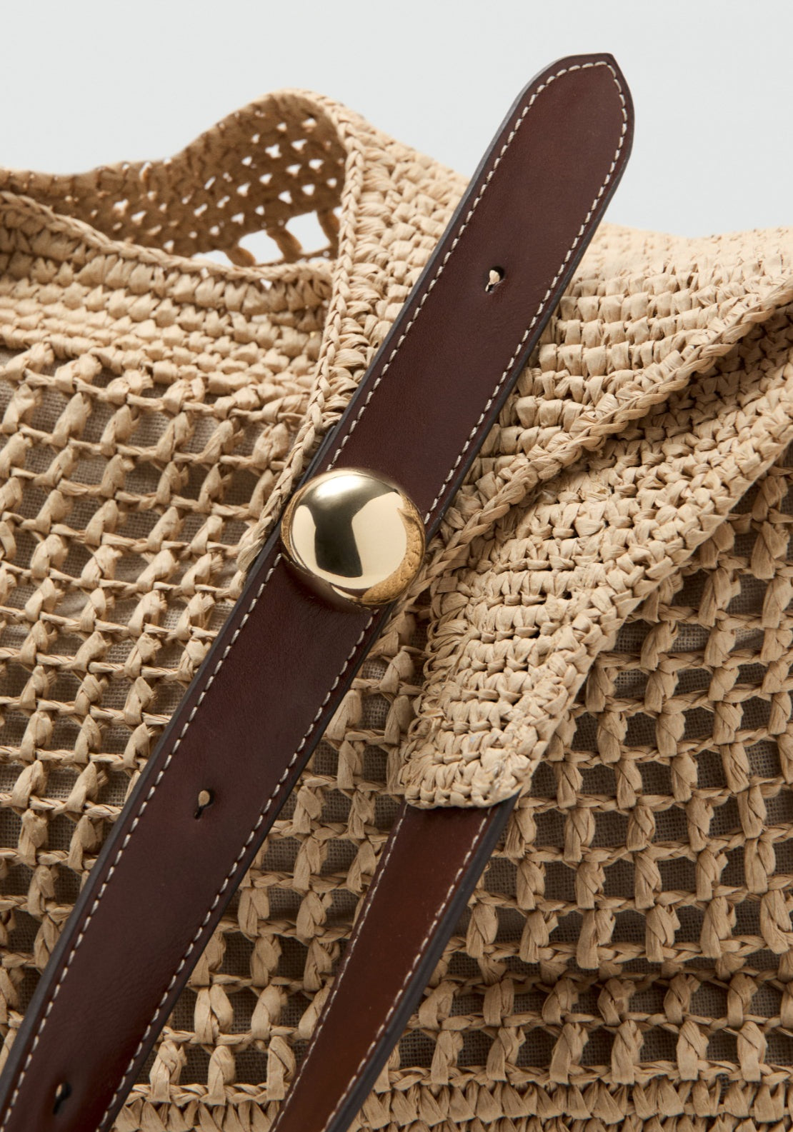 Natural Fibre Tote Bag - Beige