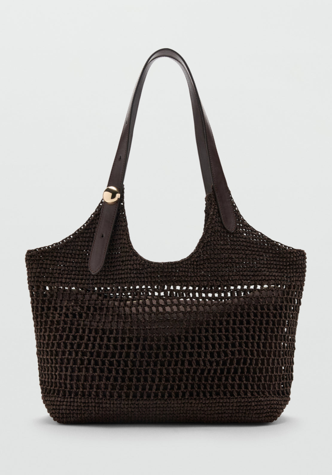 Natural Fibre Tote Bag - Brown