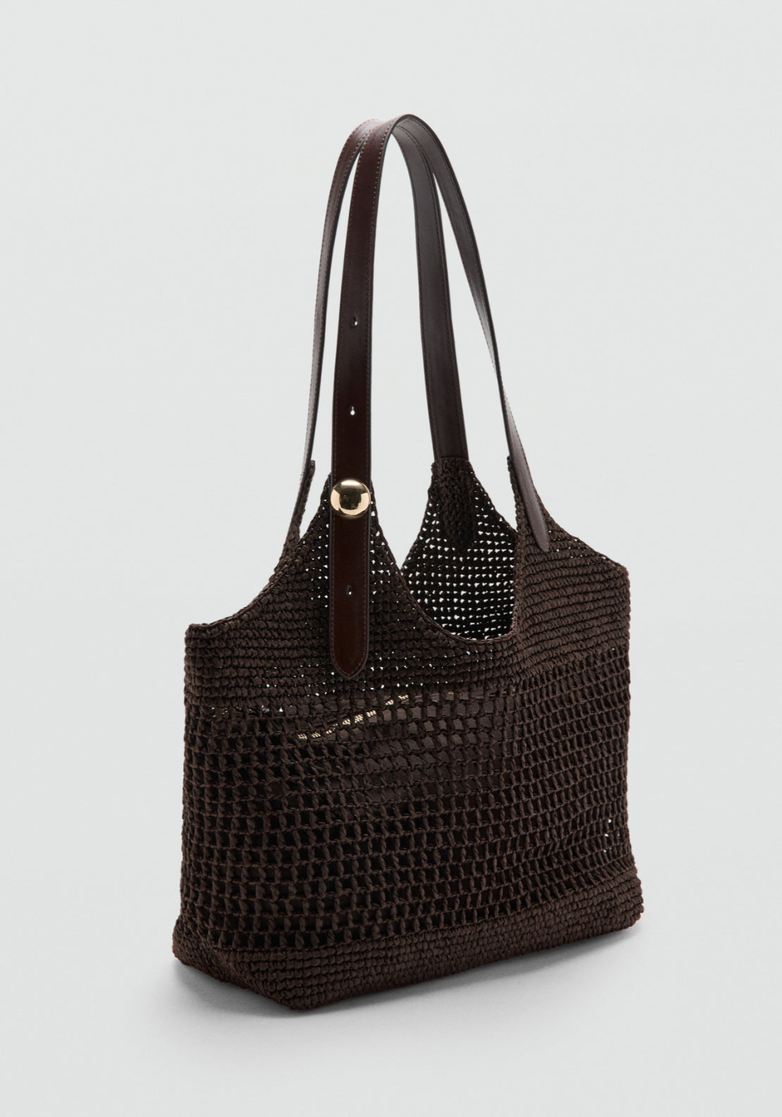 Natural Fibre Tote Bag - Brown
