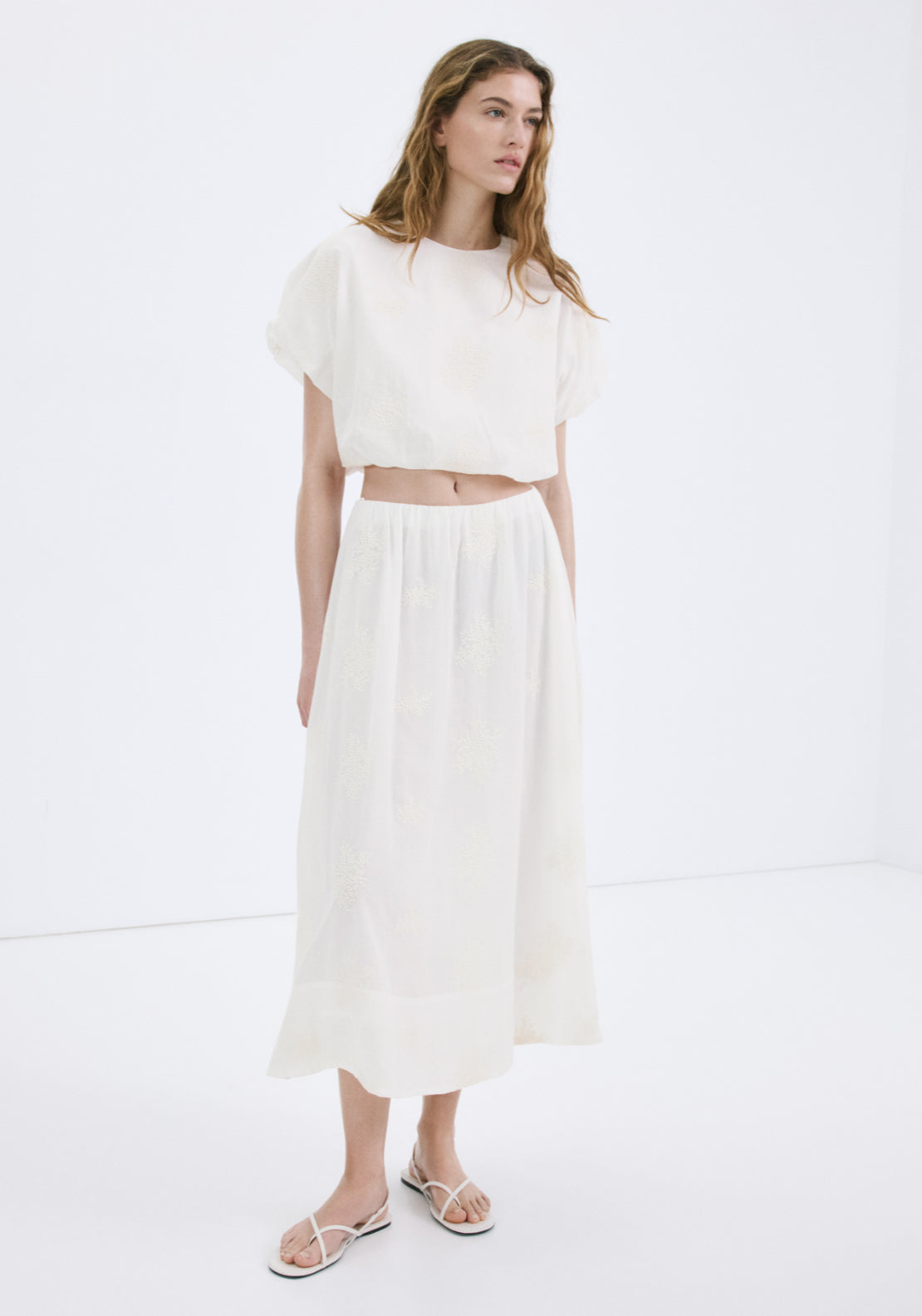 Cotton Blouse With Embroidered Details - White