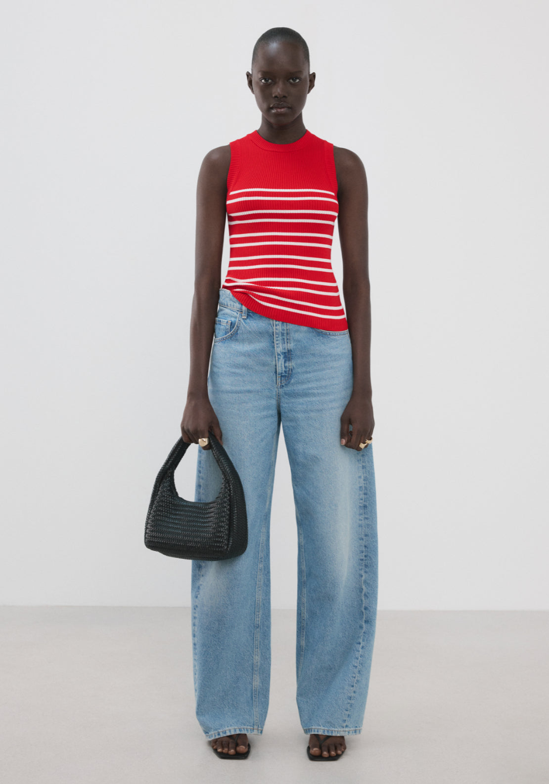 Striped Knit Top - Red