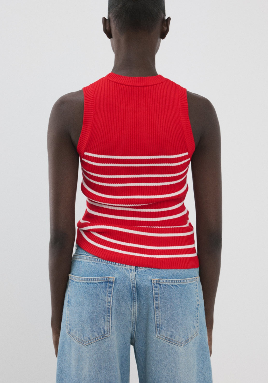 Striped Knit Top - Red