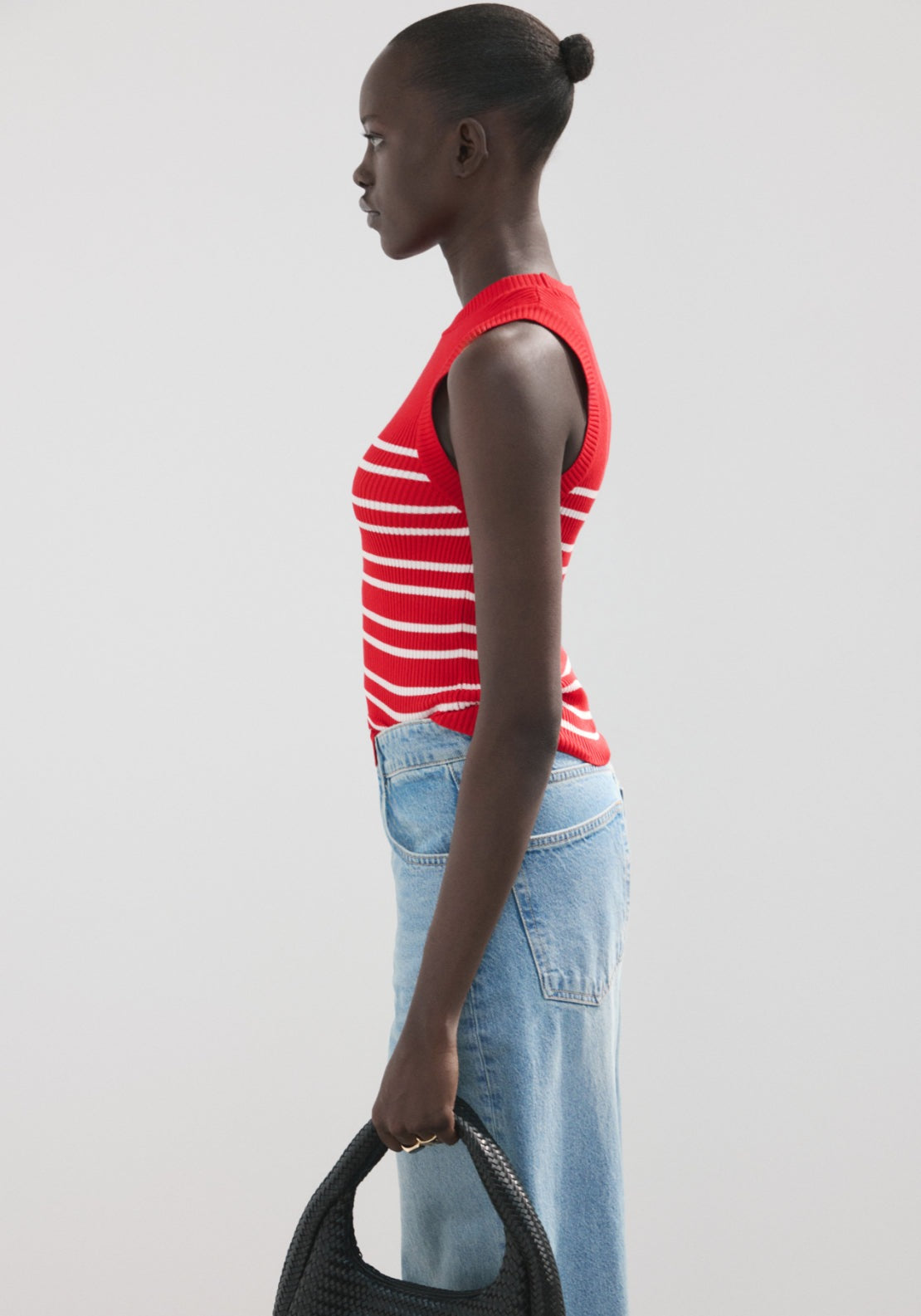 Striped Knit Top - Red