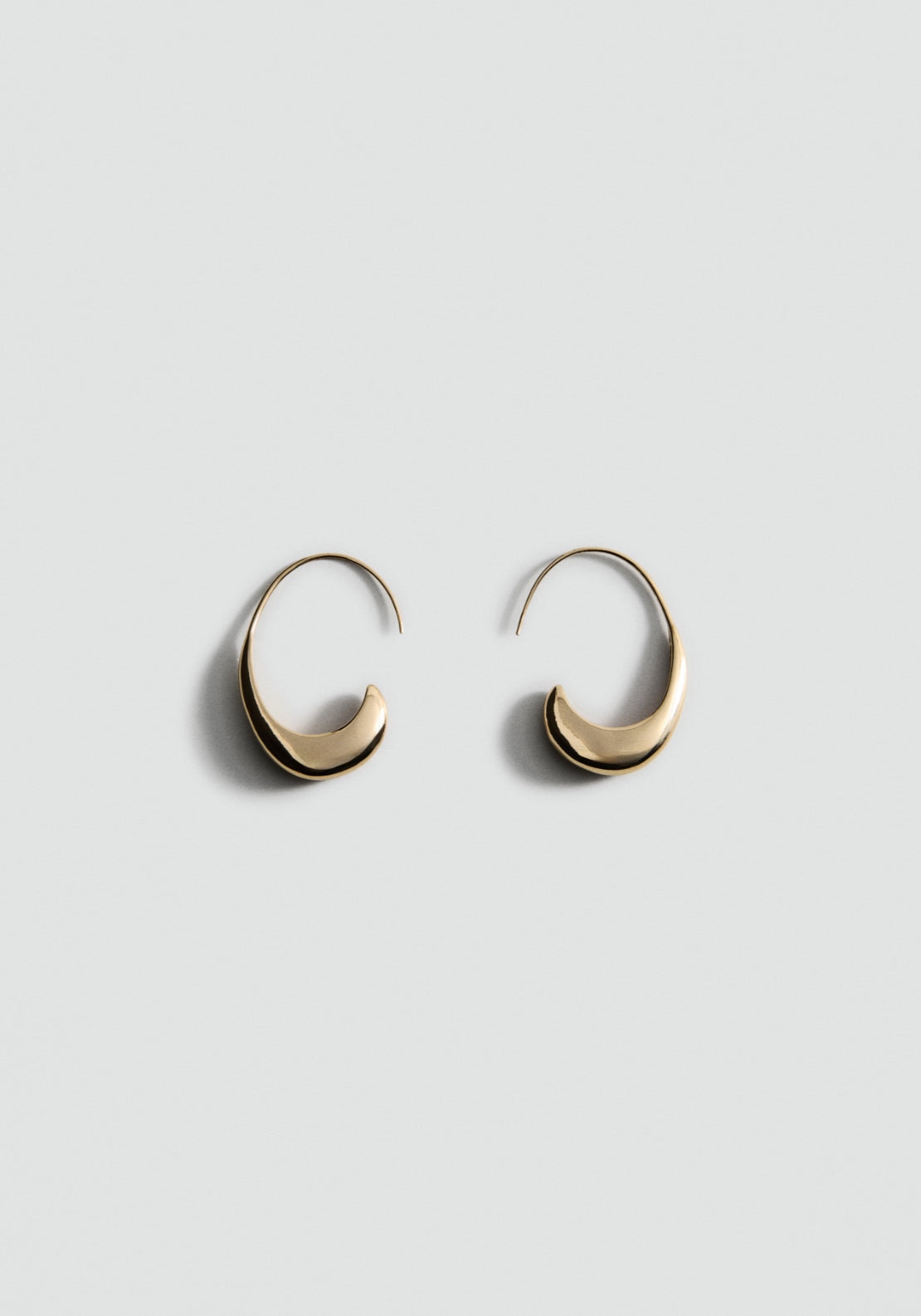 Twisted No Clasp Hoop Earrings - Gold