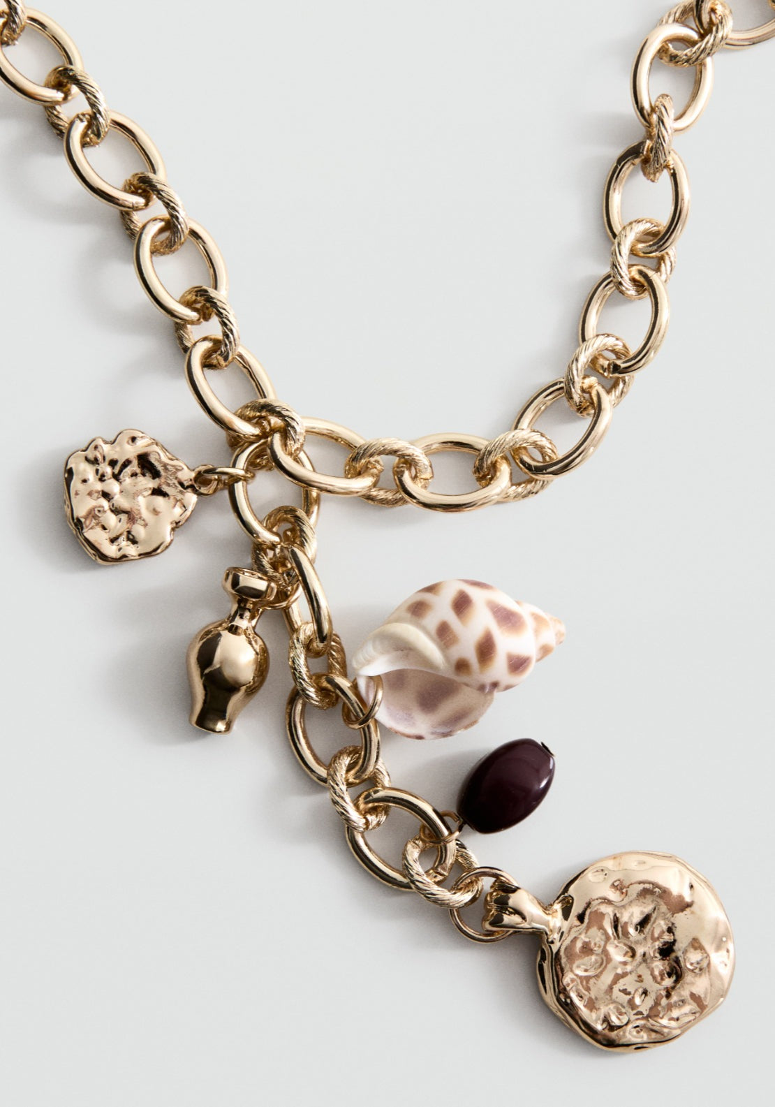 Beads Pendant Necklace - Gold