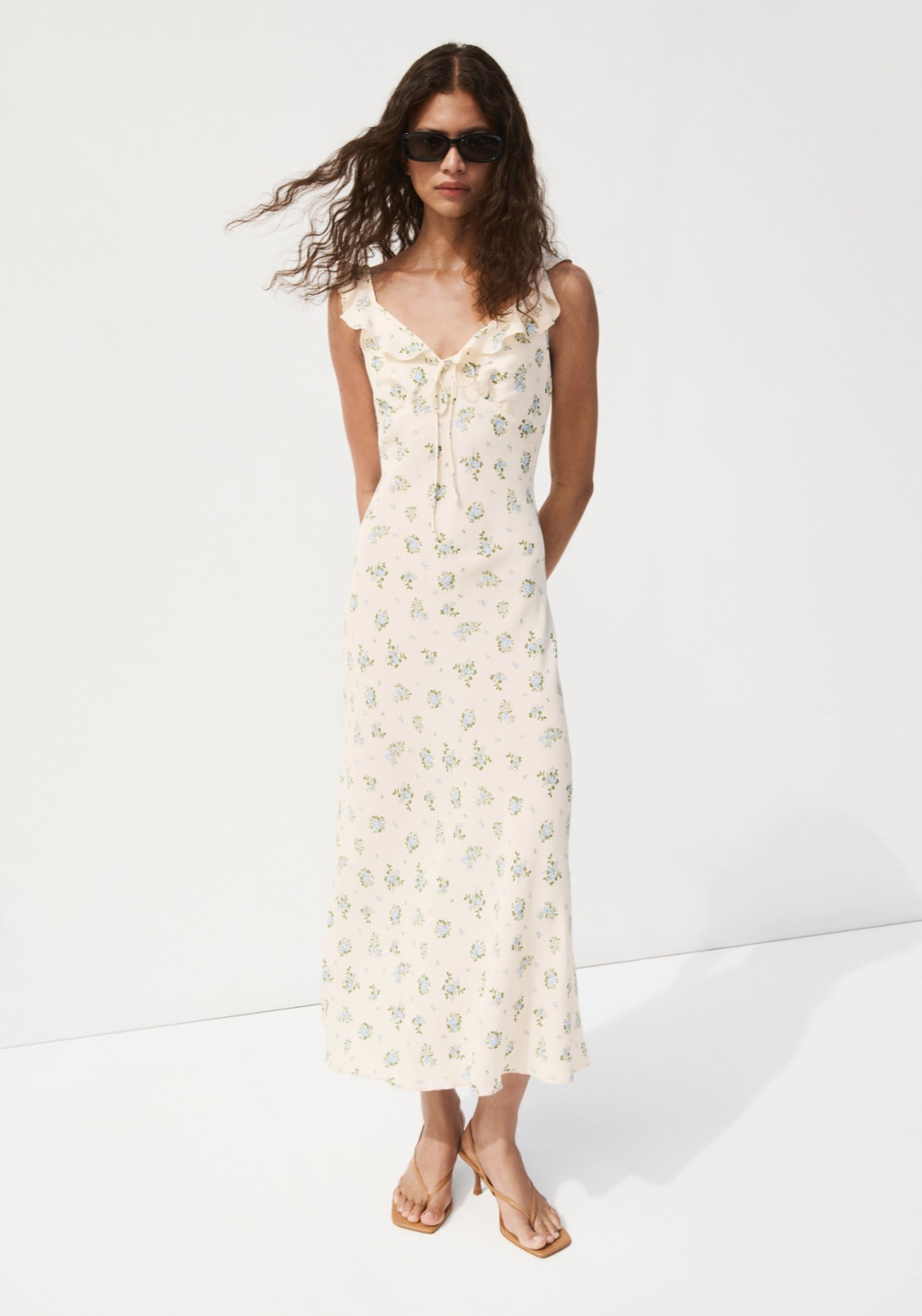 Floral Print Dress - White