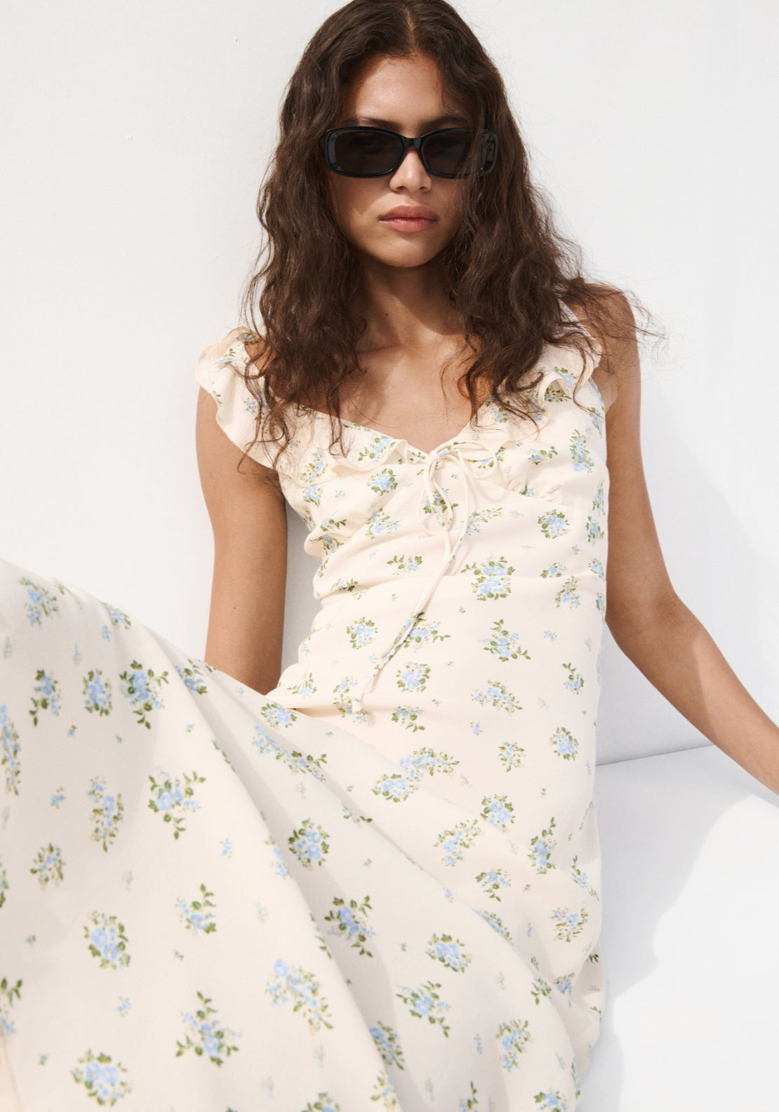Floral Print Dress - White