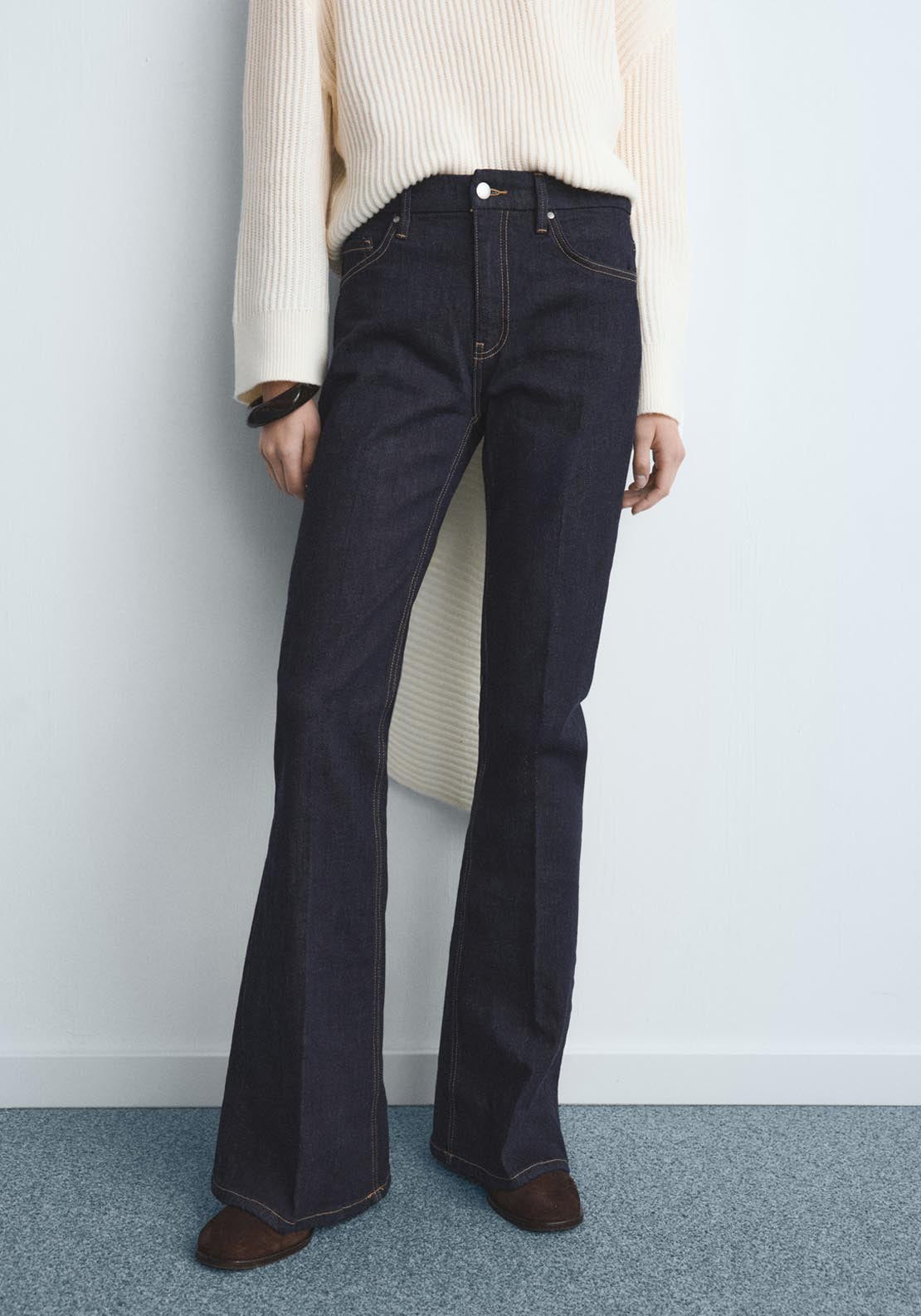 Violet Flared High Rise Jeans - Blue