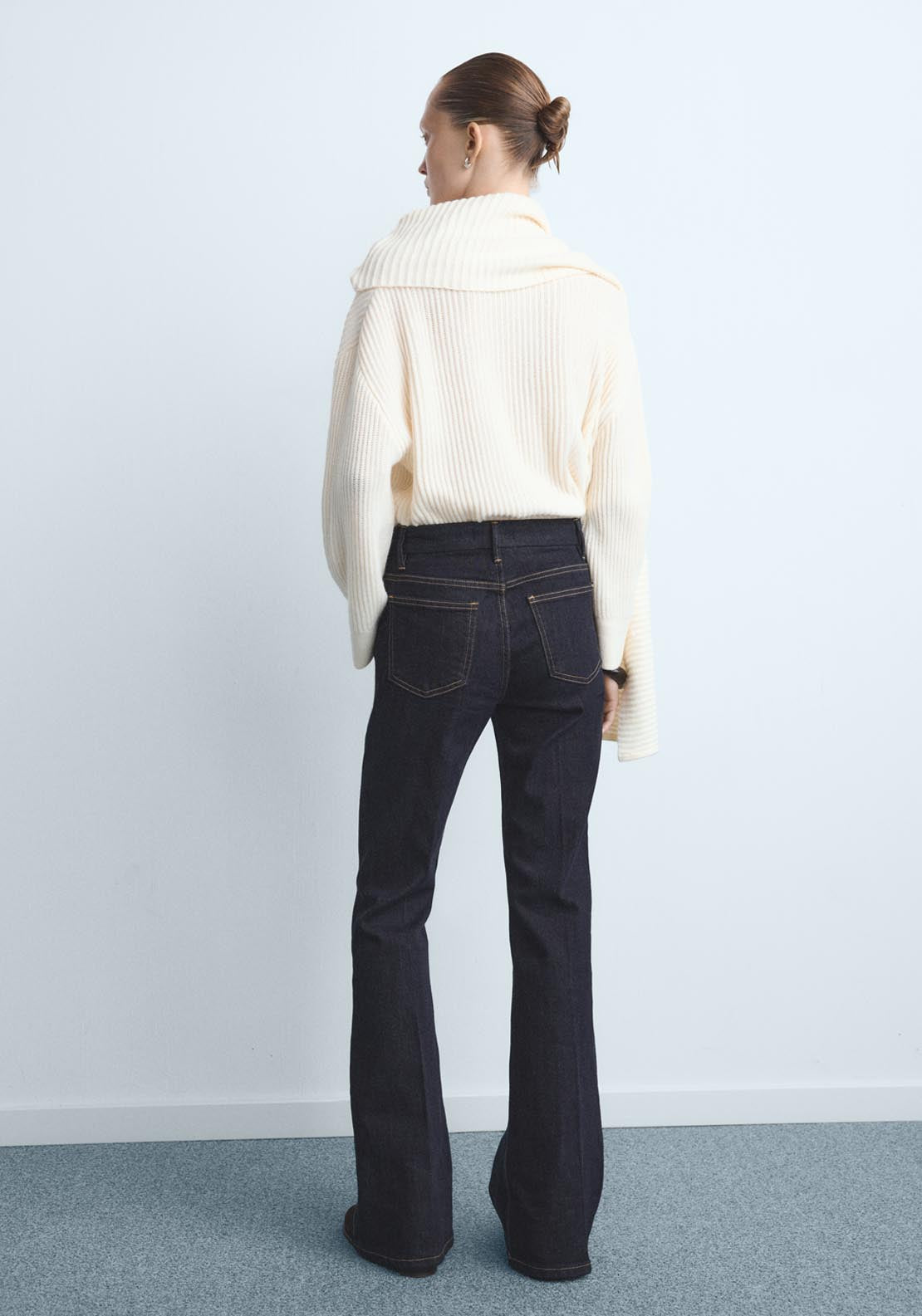 Violet Flared High Rise Jeans - Blue