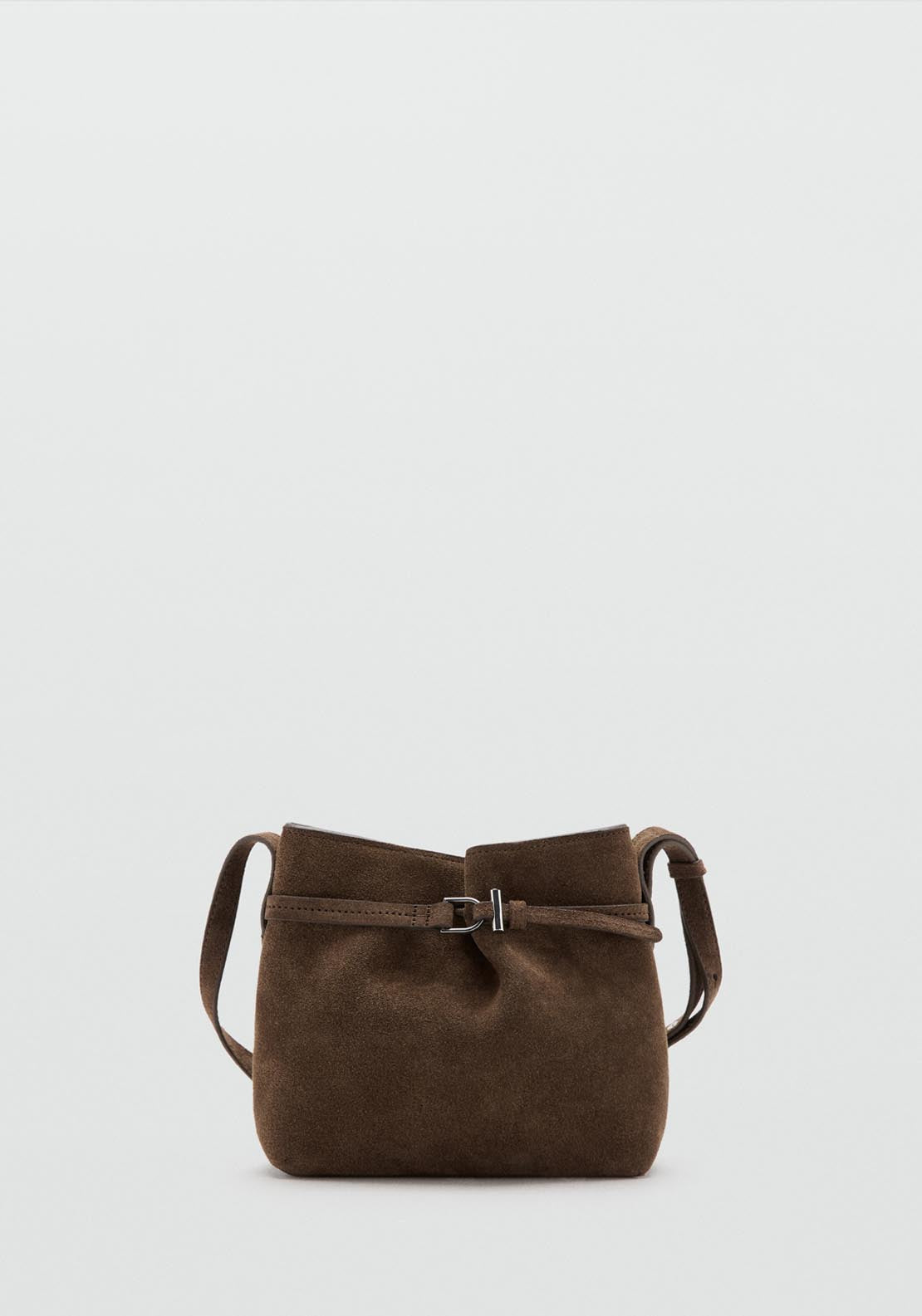 Mango Suede Crossbody Bag - Brown 5 Shaws Department Stores