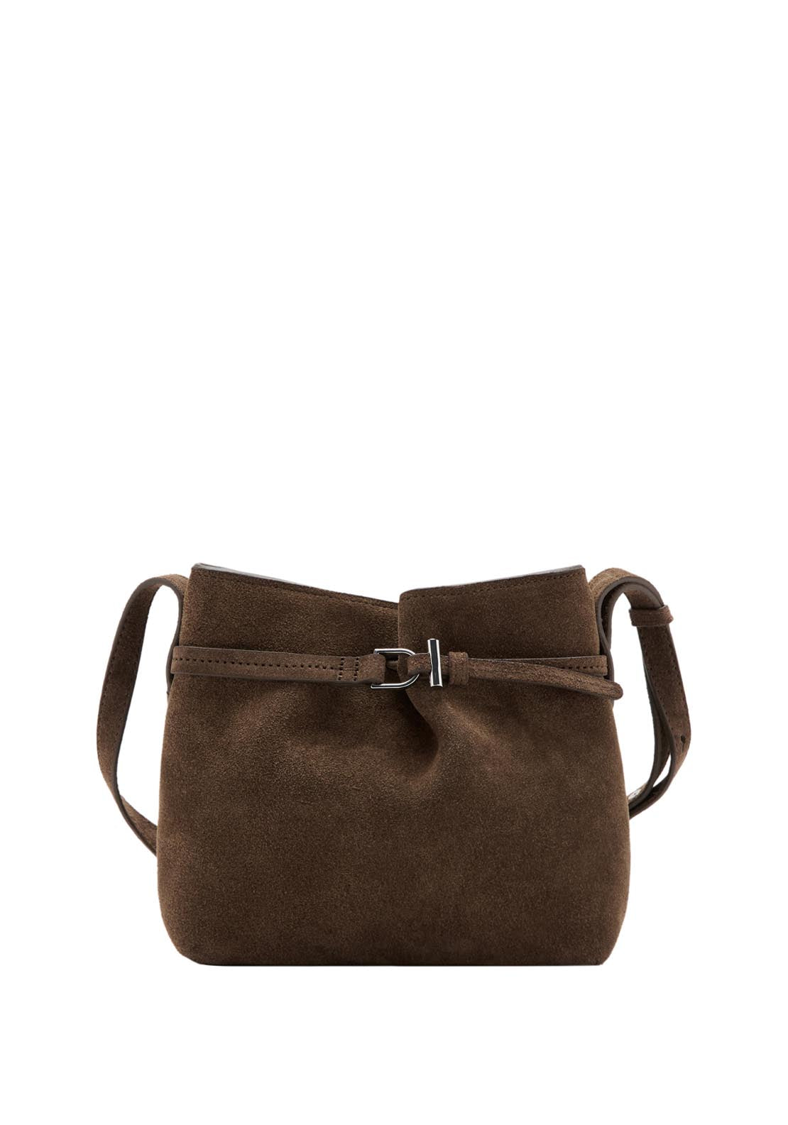 Mango Suede Crossbody Bag - Brown 6 Shaws Department Stores