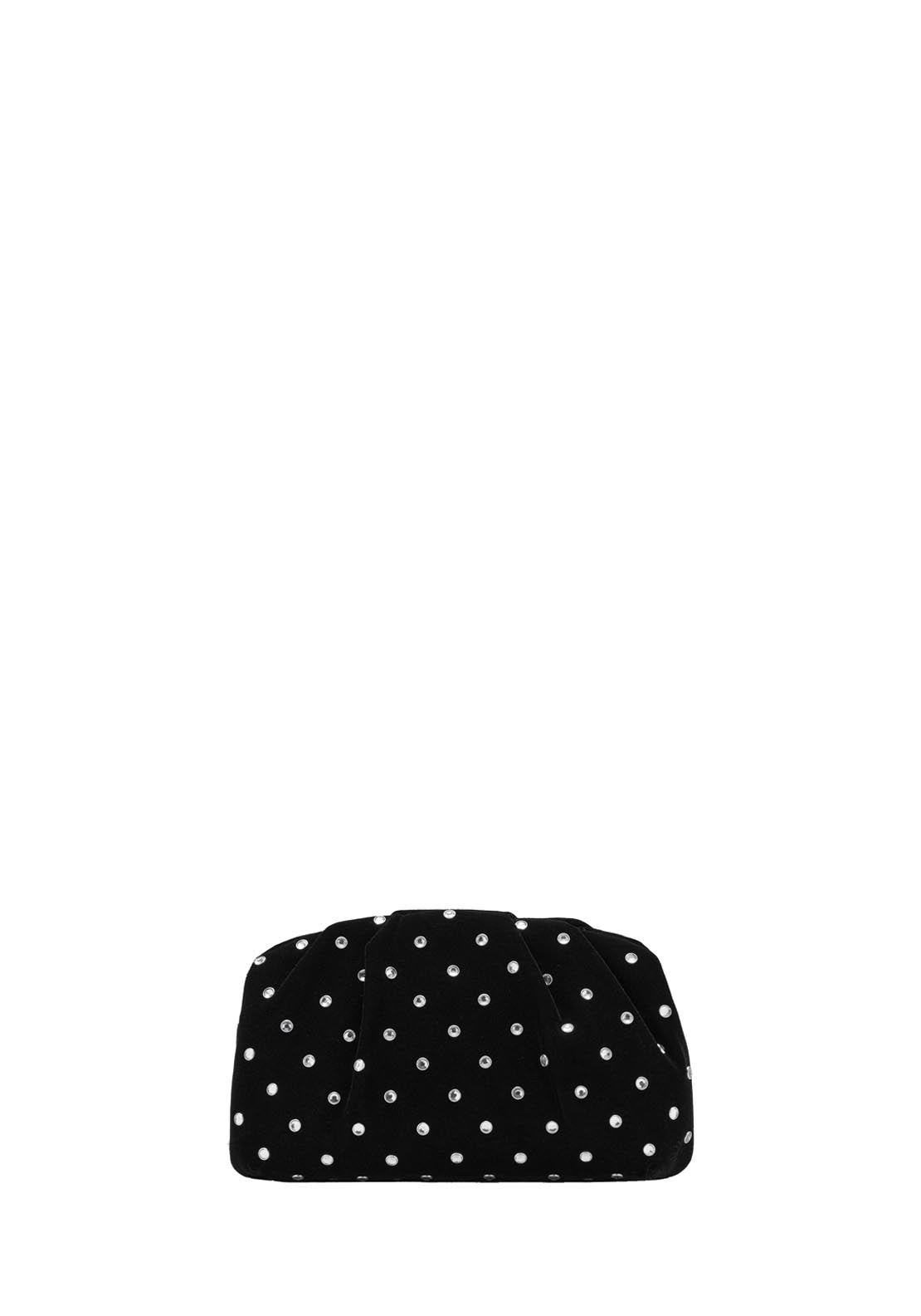 Mango Velvet Clutch With Rhinestones - Black 7 Shaws Department Stores