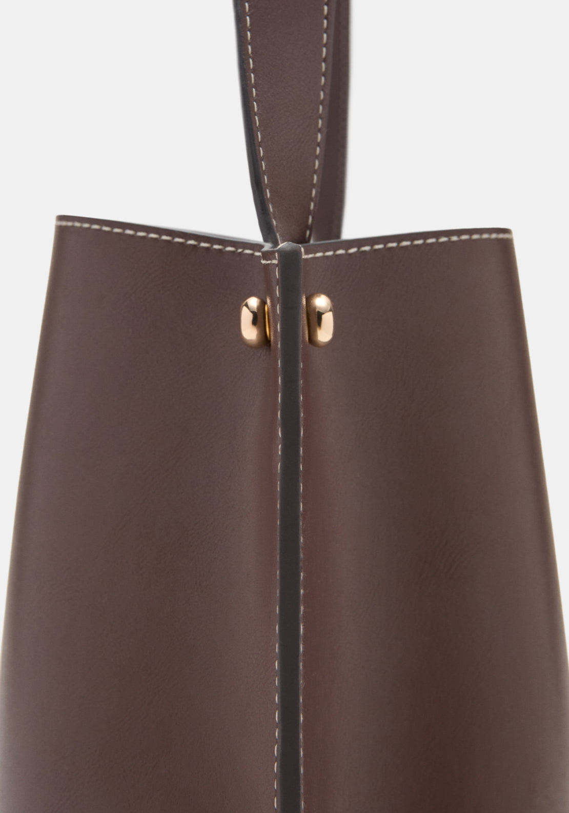 Bucket Bag With Metal Details - Brown