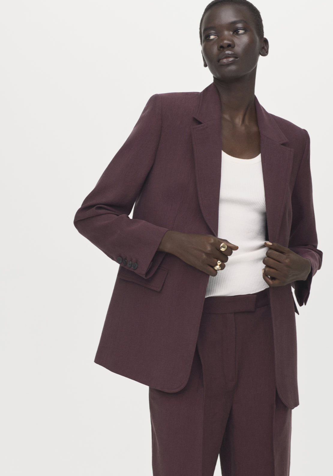 Lyocell Suit Blazer - Purple