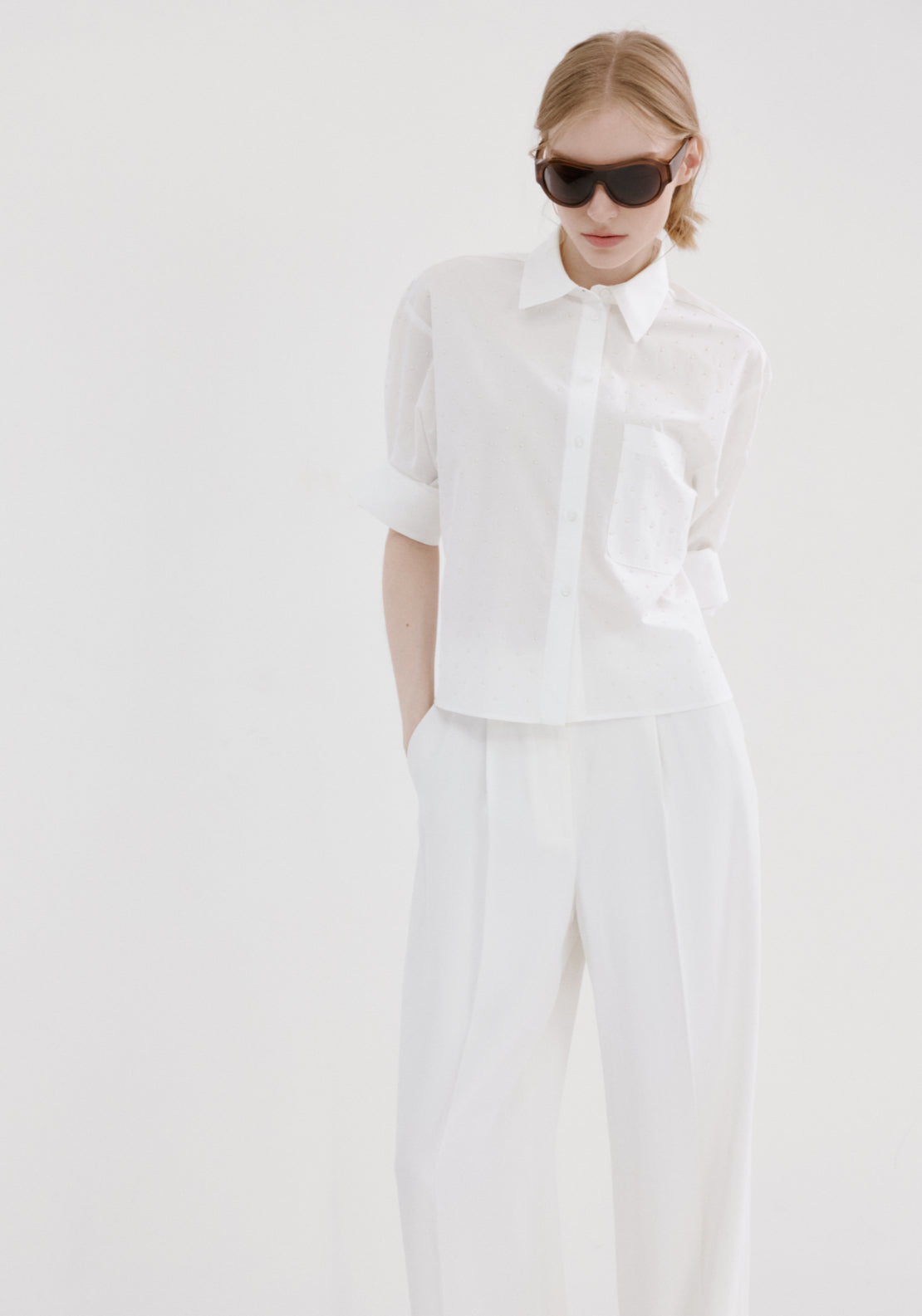 Pearl Pocket Shirt - Cream