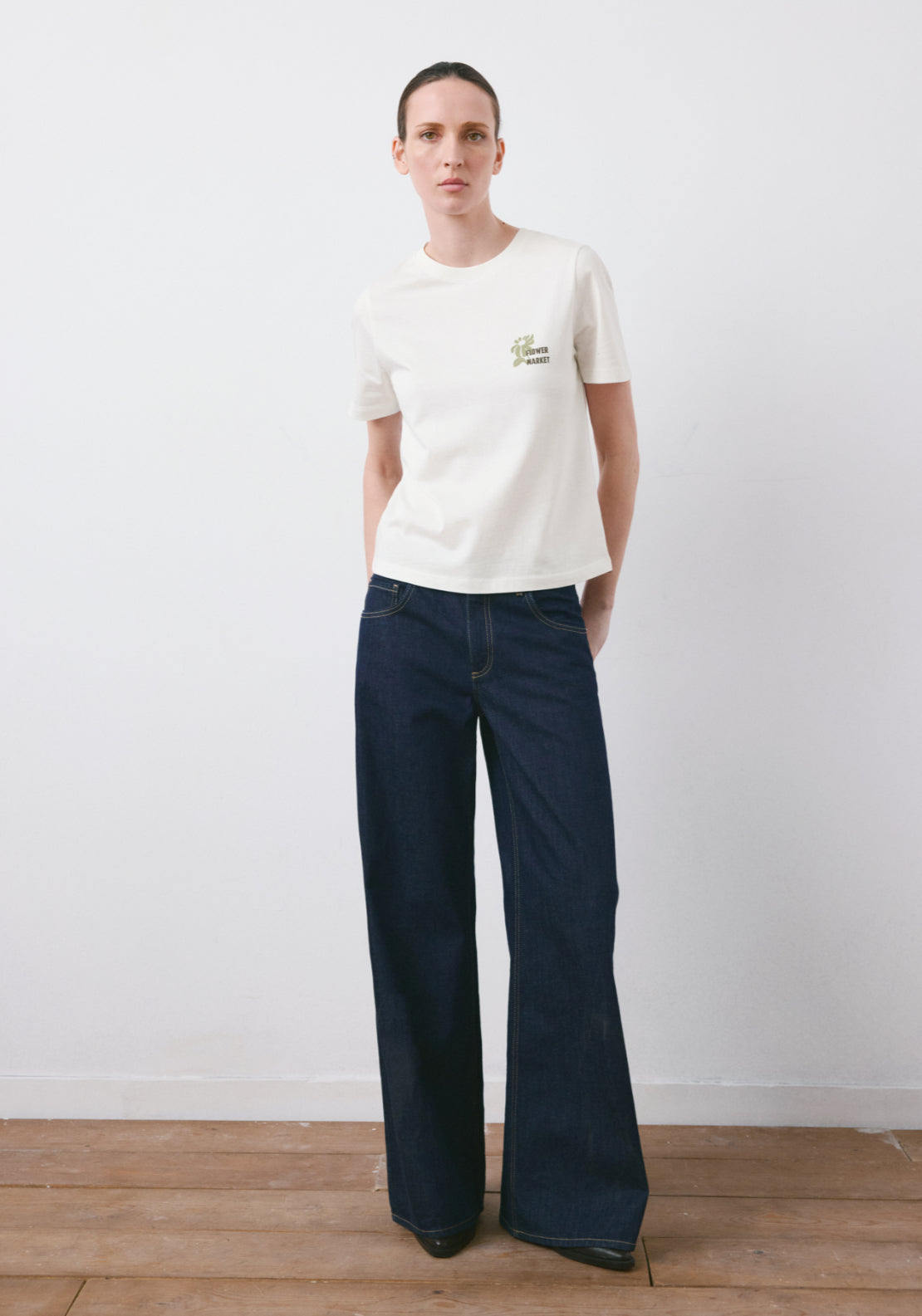 Printed Cotton Blend T-Shirt - Green