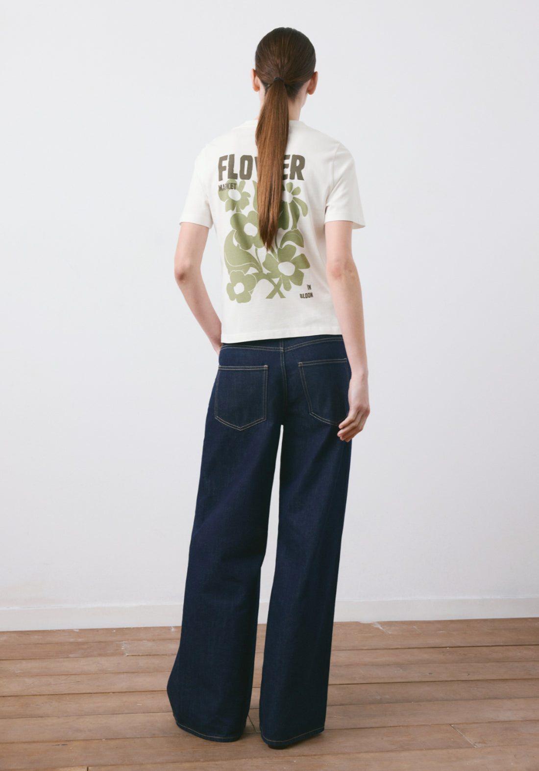 Printed Cotton Blend T-Shirt - Green