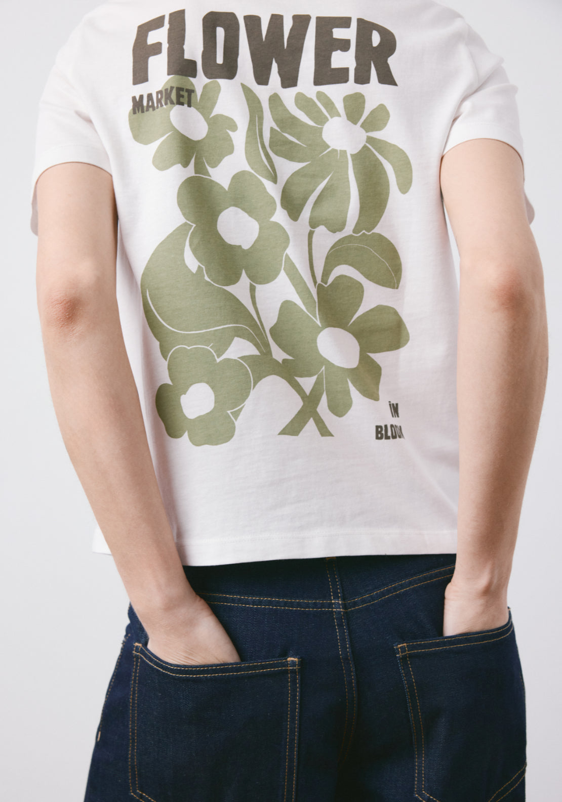 Printed Cotton Blend T-Shirt - Green