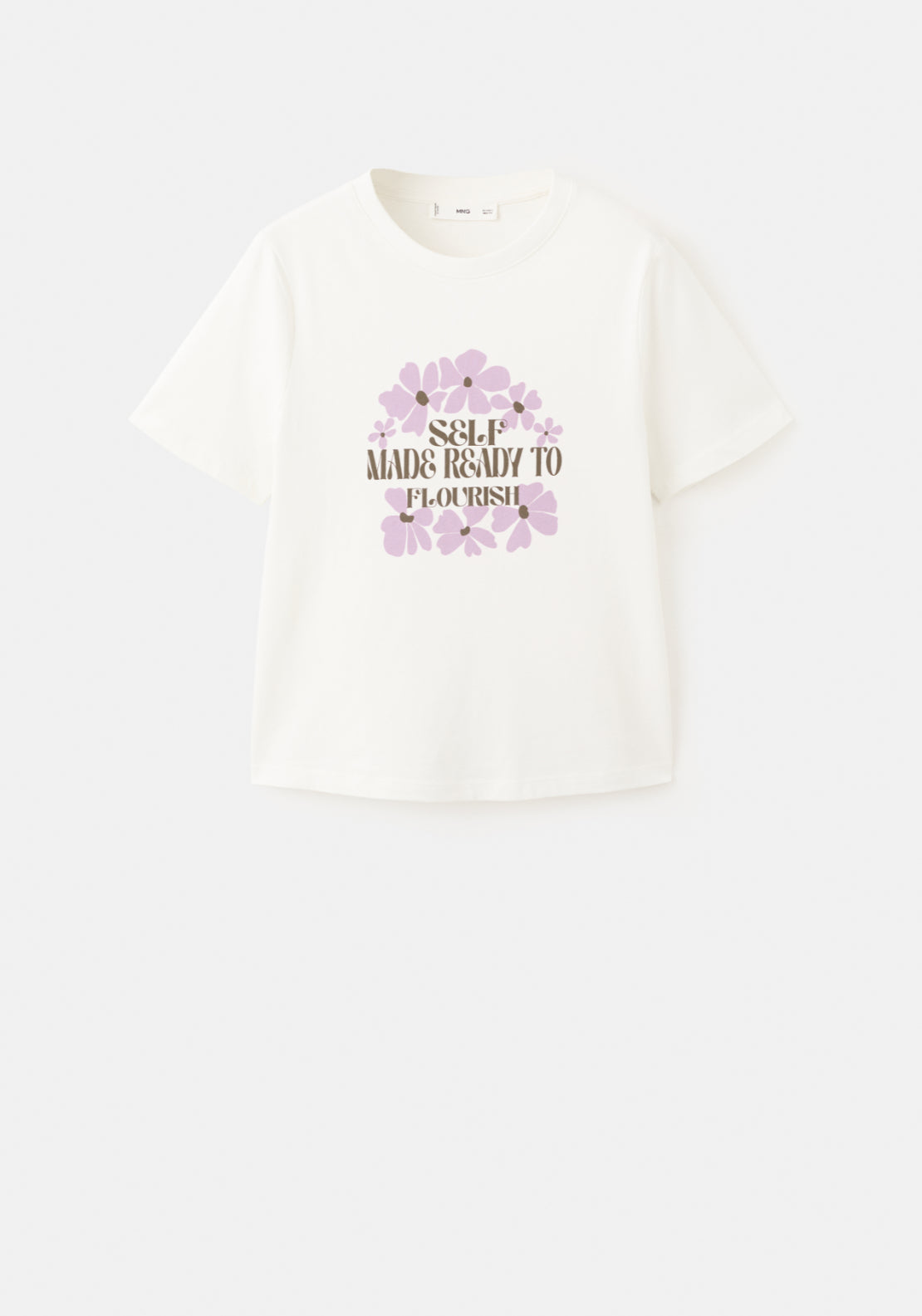 Printed Cotton Blend T-Shirt - Purple