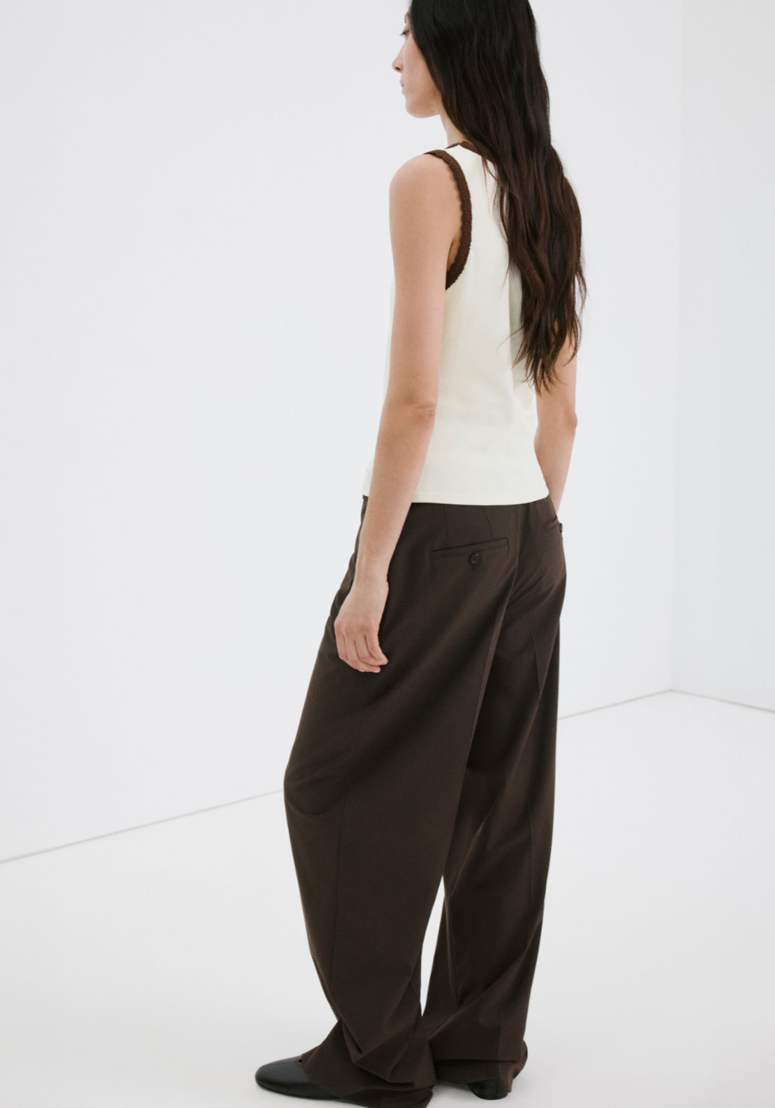 Scalloped Edge Top - Cream