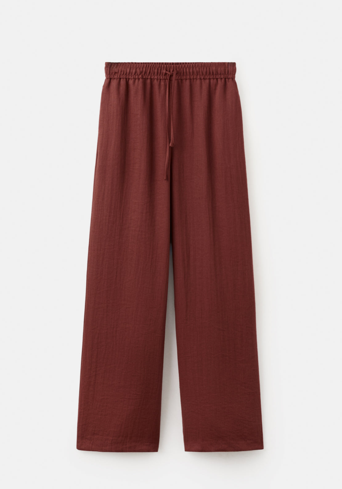 High Waist Palazzo Trousers - Red