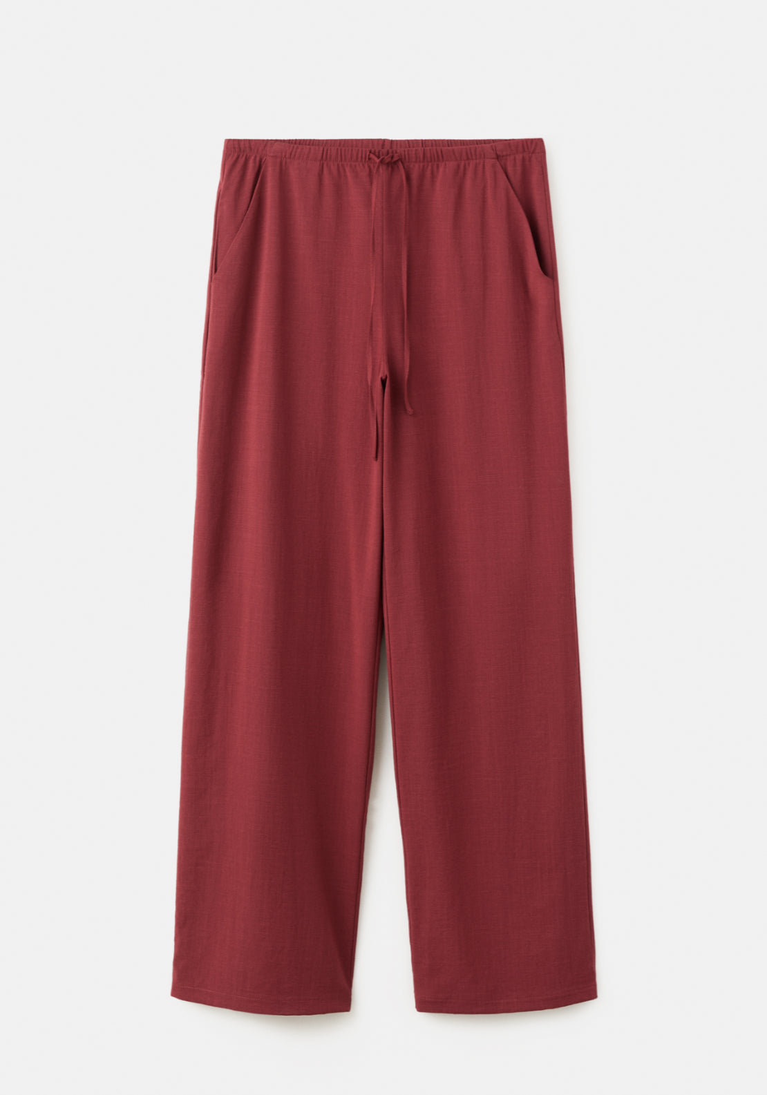 Bow Straight Trousers - Red