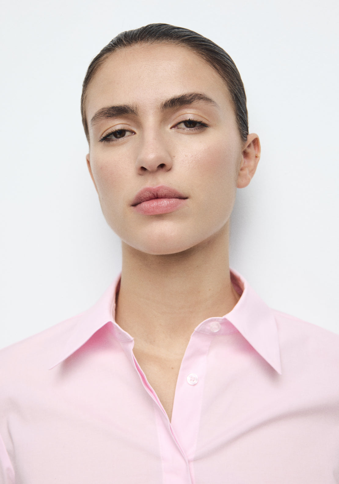 Slim-Fit Poplin Shirt - Pink
