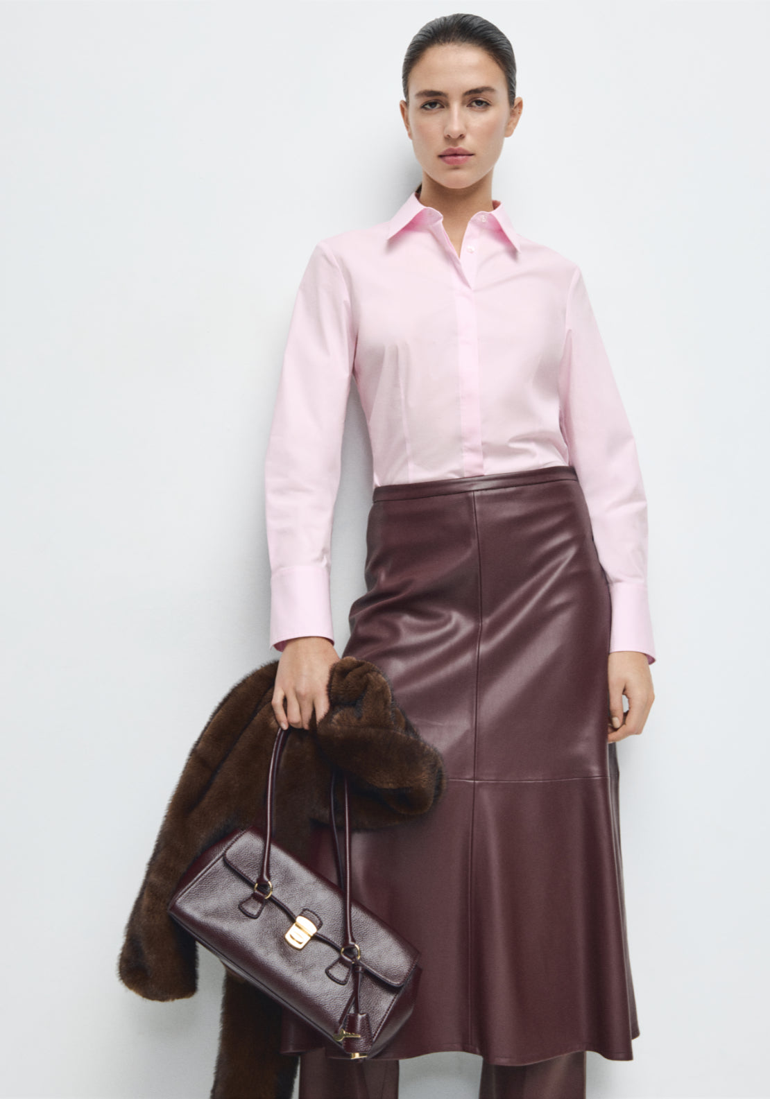 Slim-Fit Poplin Shirt - Pink