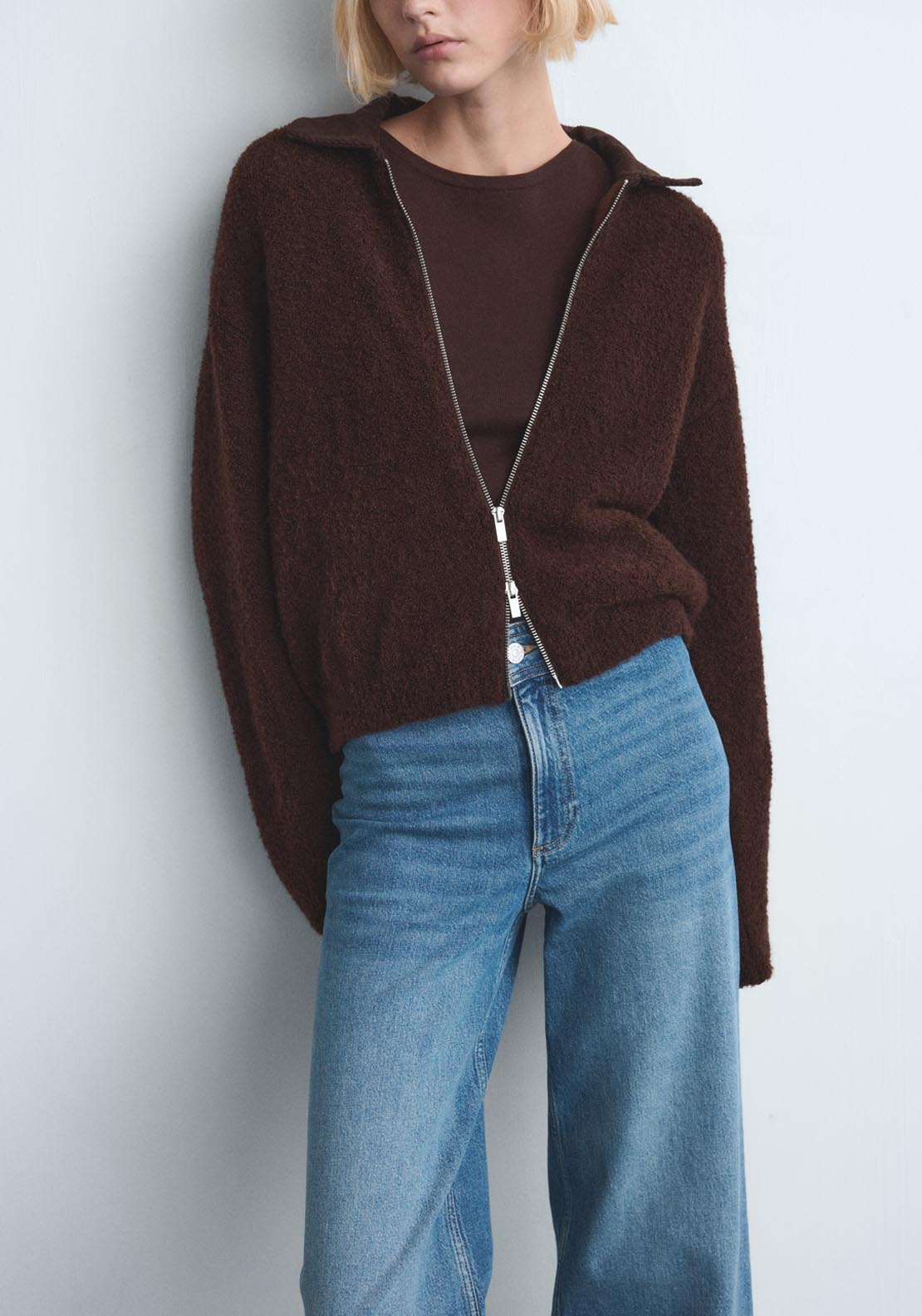 Mango Catherin High Rise Culotte Jeans - Open Blue 3 Shaws Department Stores