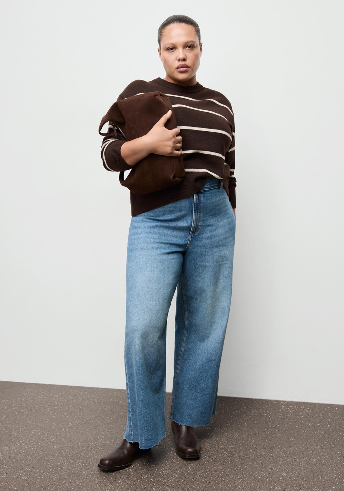 Mango Catherin High Rise Culotte Jeans - Open Blue 5 Shaws Department Stores