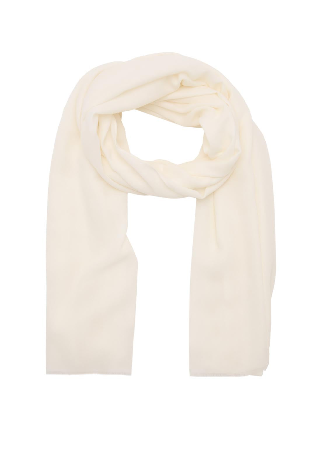 Frayed Edge Scarf - Beige