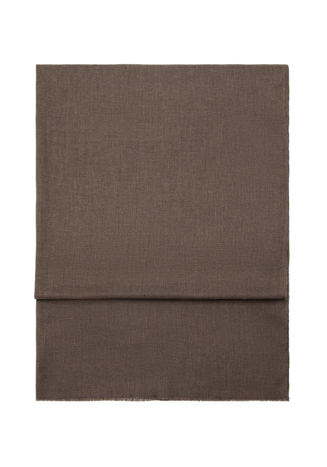 Frayed Edge Scarf - Brown