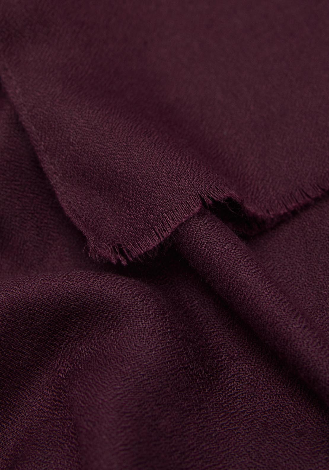 Frayed Edge Scarf - Burgundy