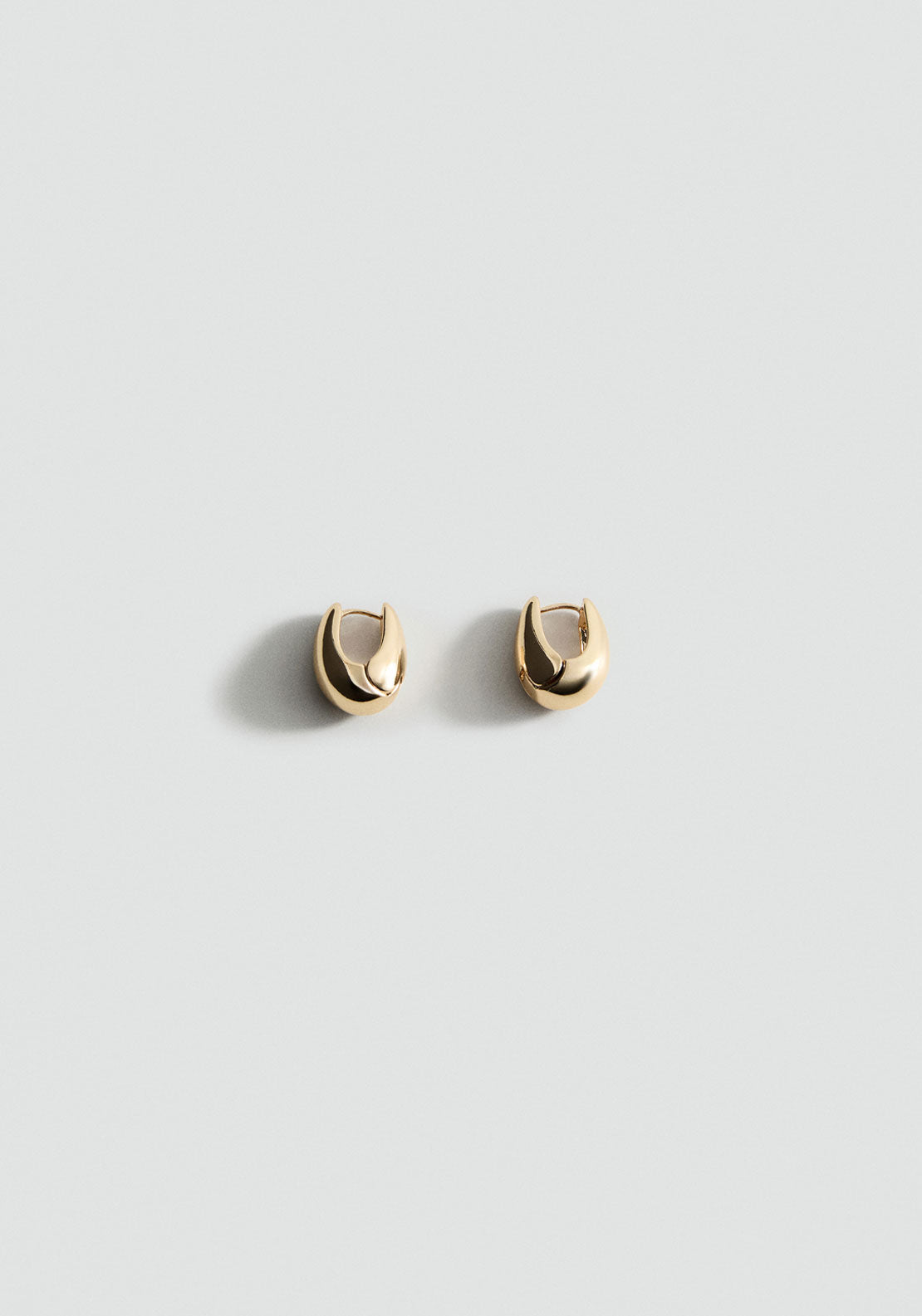 Mango Hoop Volume Earrings - Gold 1 Shaws Department Stores
