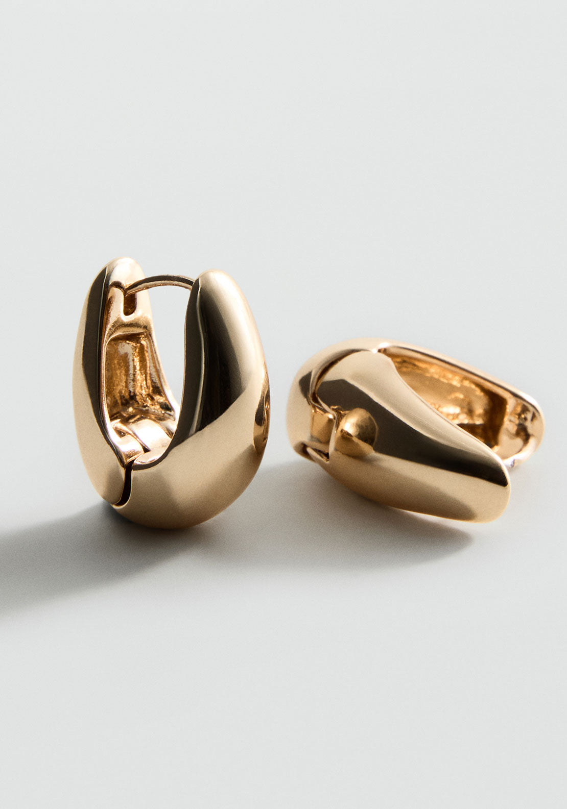 Mango Hoop Volume Earrings - Gold 3 Shaws Department Stores