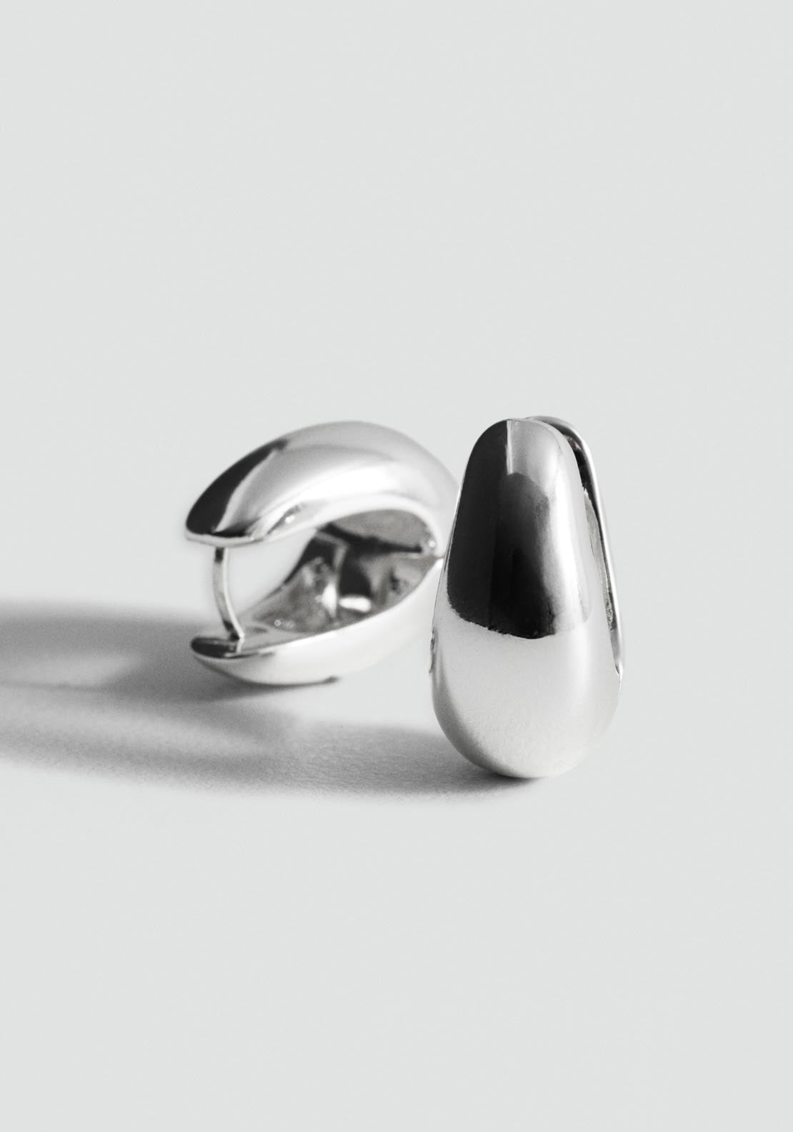 Volume Hoop Earrings - Silver