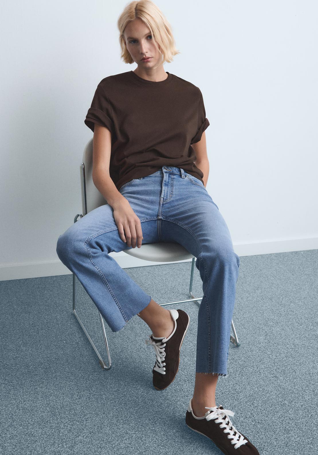Mango Sienna Cropped Flared Jeans - Blue 4 Shaws Department Stores
