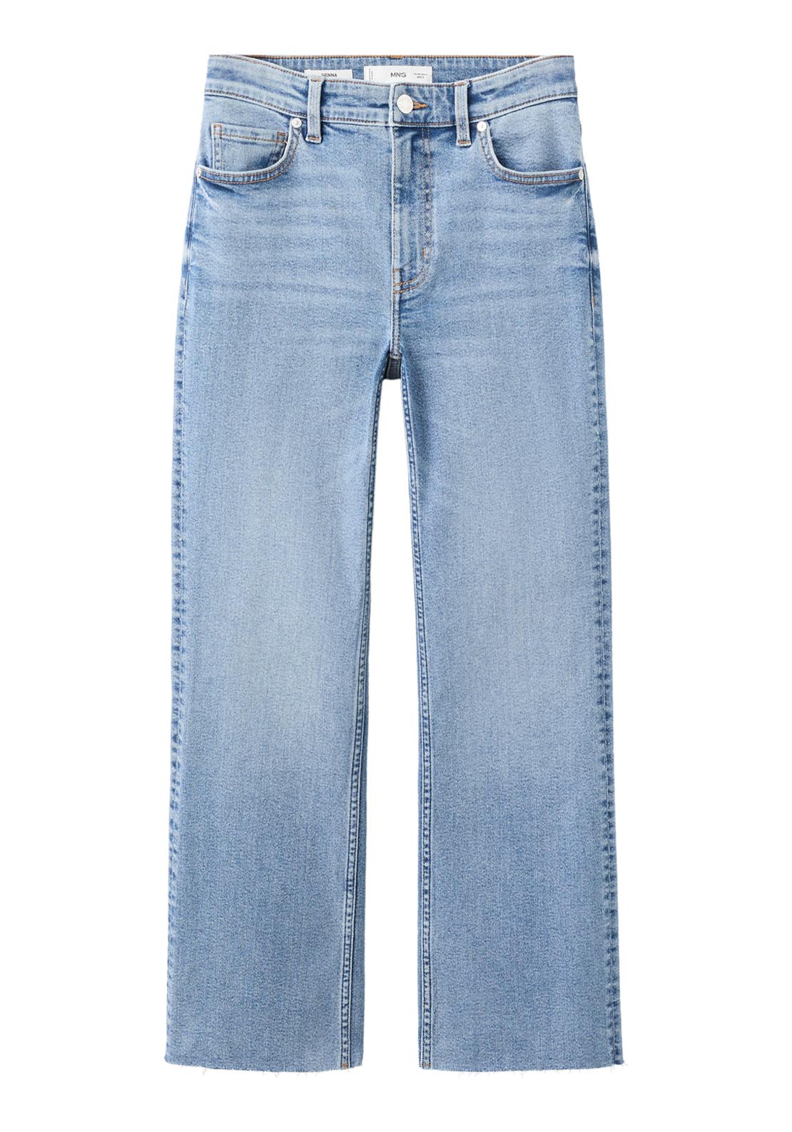 Mango Sienna Cropped Flared Jeans - Blue 11 Shaws Department Stores