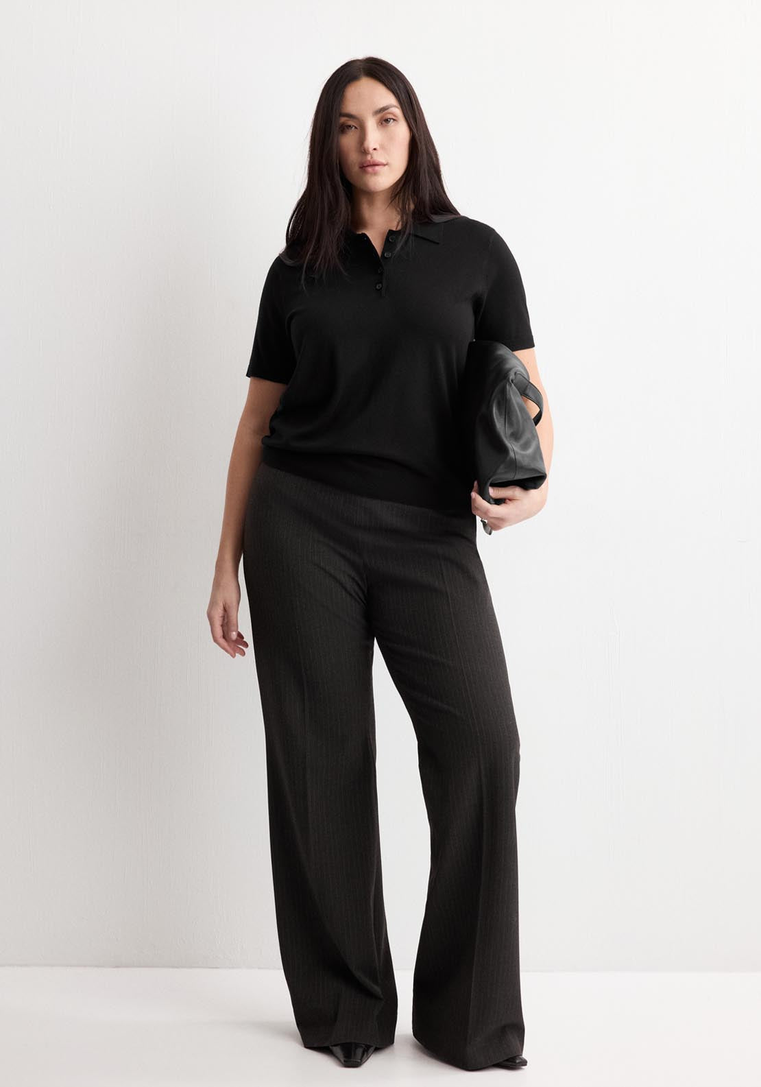 Polo Neck Sweater - Black